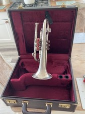 Antique Cased 3-Valve Silver Plated Silbron Class A Cornet By Boosey Co 1927
