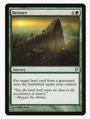 Restore | MTG C13 LP | EDH Staple Land Ramp Recursion Graveyard Steal Effect
