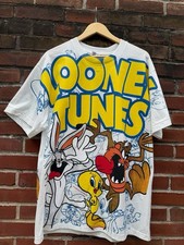 Looney Tunes Warner Bros 1995 Graphic T-Shirt Bugs Bunny Tweety Taz Original