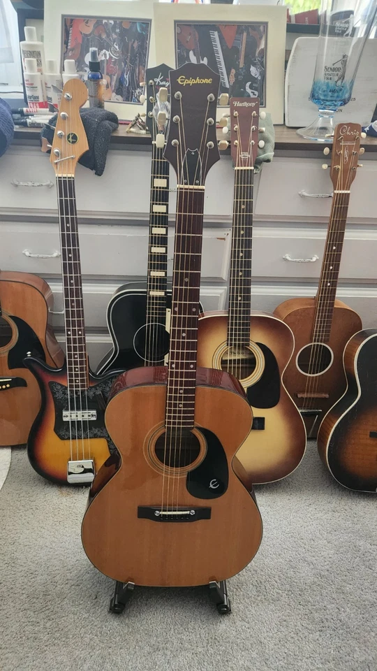 VINTAGE EPIPHONE FT-120 ACOUSTIC GUITAR  Matsumoku Japan Very Clean "Player" - Image 2 of 4