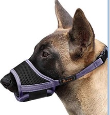 Dog Muzzle Mouth Cover Anti Bite Barking Chewing Mesh Mask Medium Pet Cat