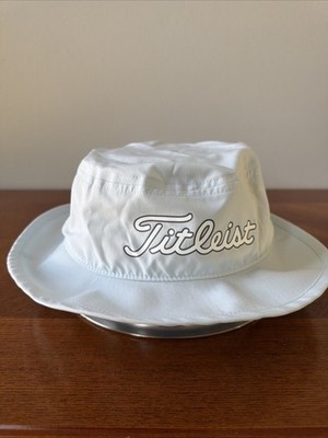 Titleist Tour Breezer Bucket Hat Light Blue White Fripp Golf Logo StaCool UPF 50