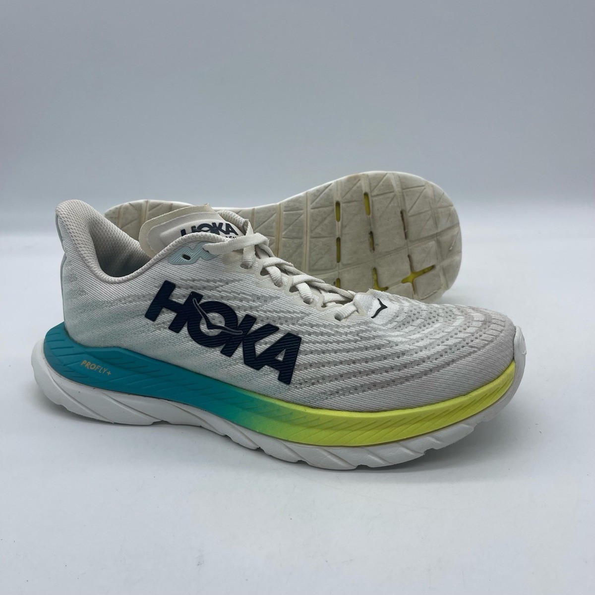 HOKA One One Mach 5 White Blue Glass 11.5 D Running Shoes Size 7.5 - Hoka One One HOKA Mach 5 White Blue Glass W for  main image 3