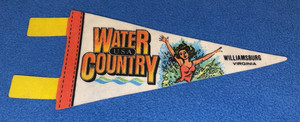 Water County USA Williamsburg, Virginia Water Park Pennant 1986