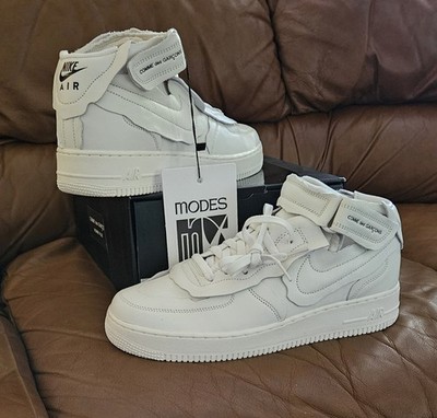 Size 10.5 - Comme des Garçons x Nike Air Force 1 Mid Triple White