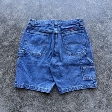 Y2K 2000s Wrangler Baby Blue Summer Essential Indie Dad Denim Shorts Jorts 32