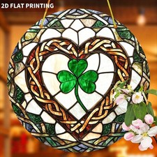 St. Patrick's Day Acrylic Suncatcher Celtic Knot Heart Shamrock Irish Ornament
