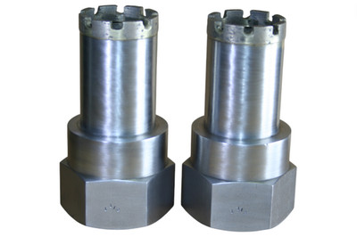 Diamond Core Drill OD 1.5  ID 1.24  Drill Depth 55mm Thr 1 1/2''-12 - Made in USA