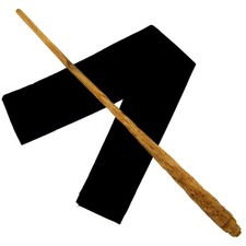 12" Mahogany Wood Griffindor Wizards Magic Wand Wicca Pagan w/ Free Velvet Bag