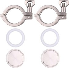 15 Inch Tri Clamp Sanitary Fitting Set 2 Pack