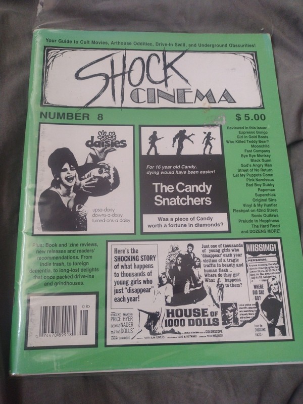 Shock Cinema Magazine 8 Cult Film Zine Daisies Candy Snatchers 1000 Dolls 1996