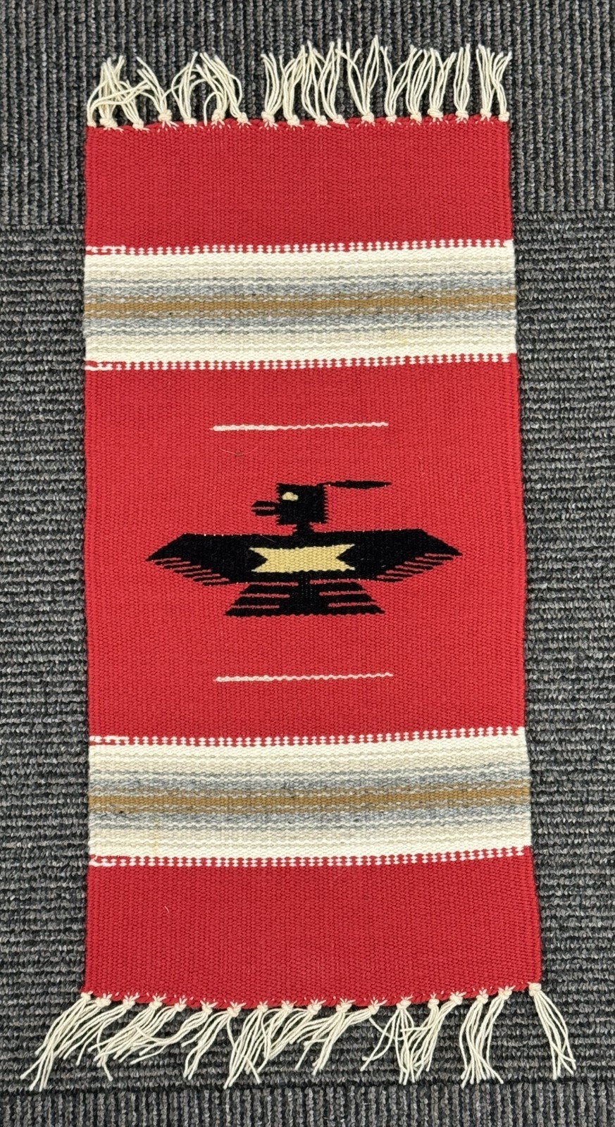 Ca. 1960  Size 20" L X 10" W  Hand Woven