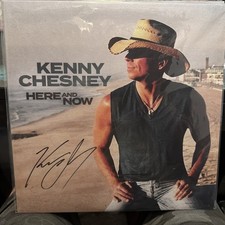 KENNY CHESNEY SIGNED HERE AND NOW VINYL RECORD LP COUNTRY BECKETT COA