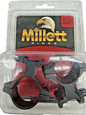 NEW MILLETT 30MM High MATTE STEEL Scope Rings WEAVER STYLE DT00706