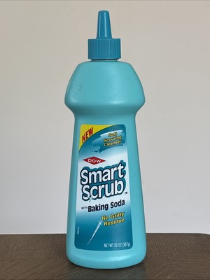 Vintage 1994 Dow Smart Scrub Baking Soda Cleanser New Bottle 20oz 50% Full Prop
