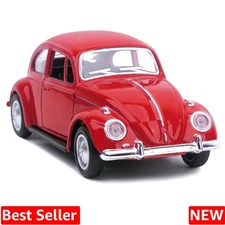 1967 Classic Beetle Bug Vintage 1/32 Scale Diecast Metal Pull Back Car Model ...