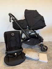 Bugaboo Bee6 Travel System - All Black - Raincover - Excellent Condition