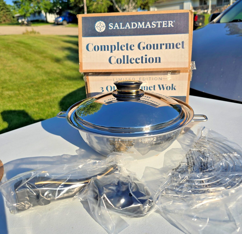 NEW! Saladmaster 3 Qt  316TI WOK Stainless Steel Cookware Pan in Box! Limited Ed