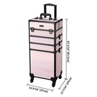 Byootique 3-Piece Makeup Train Cases Cosmetic Organizer Kit Blush ForgetMeNo — photo 6