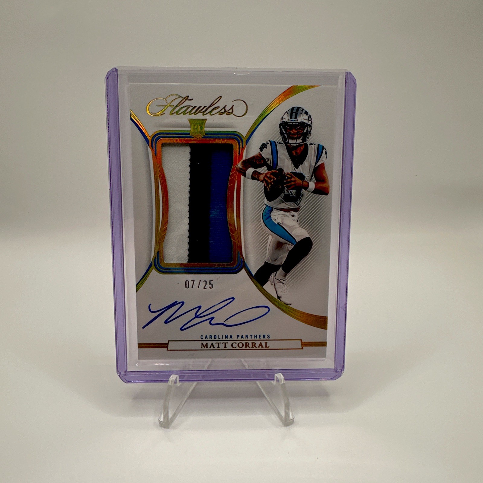 2022 Panini Flawless Matt Corral /25 RPA RC Carolina Panthers