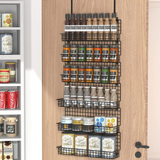 6-Tier Spice Rack Organizer with Door Hook, Wall Mounted  over the Door Spice R