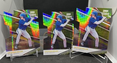 3x 2020 Panini Elite Extra Edition Jackson Miller Rookie Gold Die-Cut /10 