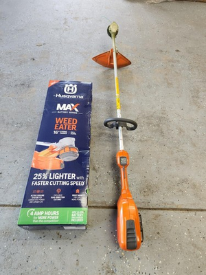 #ad #ad Husqvarna Electric 320iL Trimmer Weed Eater with Battery and Charger $199.00