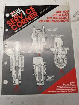 CHAMPION SERVICE CORNER BASICS OF FUEL INJECTION 1988 MANUAL