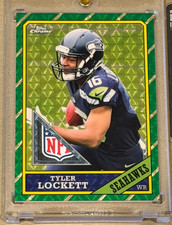 Marketplace image: Tyler Lockett RC Topps Chrome 60th Anniversary SHIELD Superfractor 1/1 Seahawks