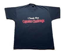 Vintage Captain Morgan Double Sided T-shirt Black XL Single Stitch USA Made 90s