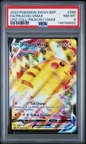 2023 POKEMON SWSH CROWN ZENITH COLLECTIONS FULL ART/PIKACHU VMAX PSA 8
