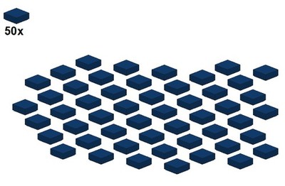 LEGO  - Smooth Parts - Darkblue - 3070b-08 - 1x1 (50Stk) - Fliese - Dunkelblau