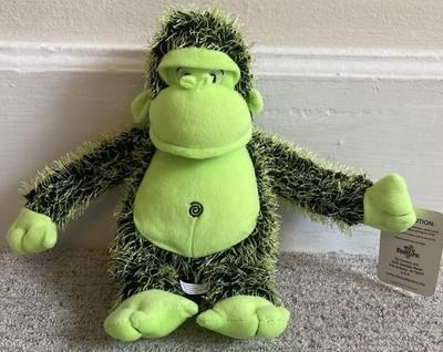Brand New With Tag 10  2015 Generic Neon Green Monkey Plush Toy Factory Cool