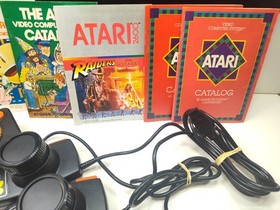 Vintage ATARI System Controllers Joy Sticks + Games Manuals UN-Tested 'AS-IS'