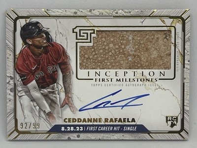 2024 Topps Inception - Ceddanne Rafaela #FMARCR First Milestone AUTO Relic #/99