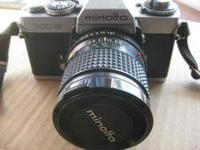 Minolta XD5 35mm SLR Camera 28mm  50mm lens and flash fully tested