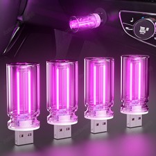 4x Usb Touch Night Lights Retro Led Mood Lamp Car Auto Interior Ambient Lighting