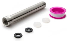 Shower Head Extension Arm Brushed Nickel Stainless Steel Shower Pipe 6 In NEW