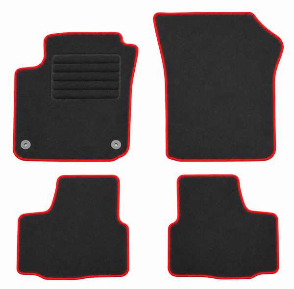 FußMatten Set FüR VW Up! Ab 2011- Cross Up 2016- Autoteppiche 100% Passform Rot-image