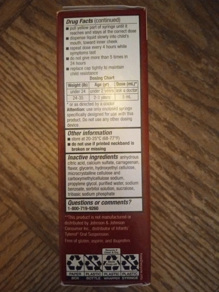 CVS Health Infants' Pain & Fever Acetaminophen for ages 2-3 yrs. - Image 4 of 4