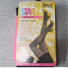 Star Power by Spanx Center Stage Patterned Shaping Tights Nouveau Size C