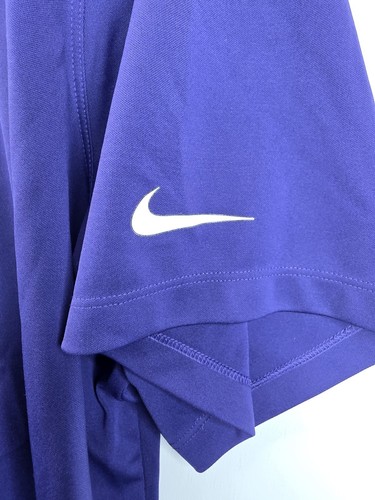 Abilene Christian Wildcat Polo Shirt Men XXL Purple Nike Dri-Fit Performance ACU - Picture 4 of 13