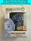 NEARLY HEADLESS NICK HARRY POTTER 2018 SDCC FUNKO POP! OFFICIAL CON STICKER MINT