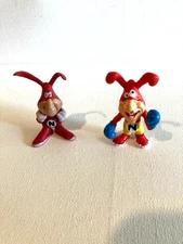 1988 Domino's Pizza Avoid the Noid PVC Figure Lot Of 2 Vintage Pizza 3"