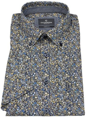 Casa Moda Kurzarmhemd Casual Fit Button Down Kragen Print mehrfarbig