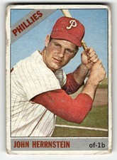 1966 Topps John Herrnstein #304 Philadelphia Phillies LOW MID GRADE FILLER CARD
