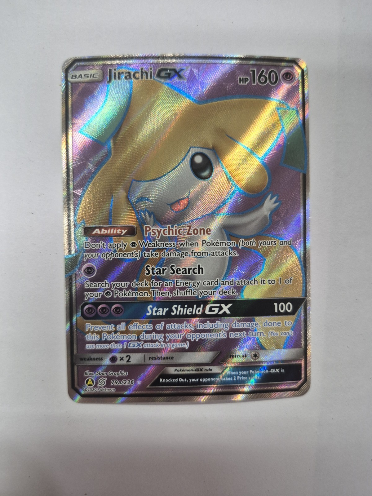 Jirachi GX 79a/236 Alternate Art Promo Full Art Holo Sun & Moon