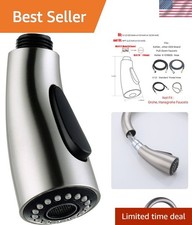 Quality Brushed Nickel Pull-Out Faucet Head - Two Settings for Efficiency