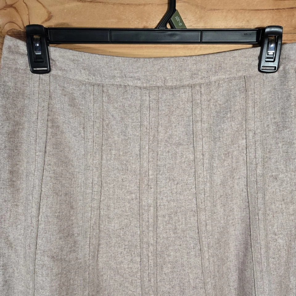 Falda Merona Mezcla Lana Línea A Mujer 8 Brezo Beige Hasta la Rodilla Clásica Oficina Foto 2 de 4