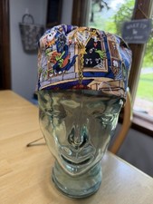 Handmade Multicolor Cotton Tie-Back Scrub Cap, One Size Unisex